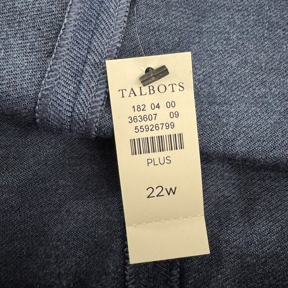 Talbots Montauk Pull On Pants 22W Blue Viscose Blend Stretch Office PT-2587 - Picture 6 of 10